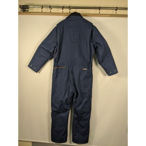 Vintage 2XL Tall Insulated Walls Mens Coveralls Blizzard Pruf Chest 50-52 Blue - Picture 3 of 15